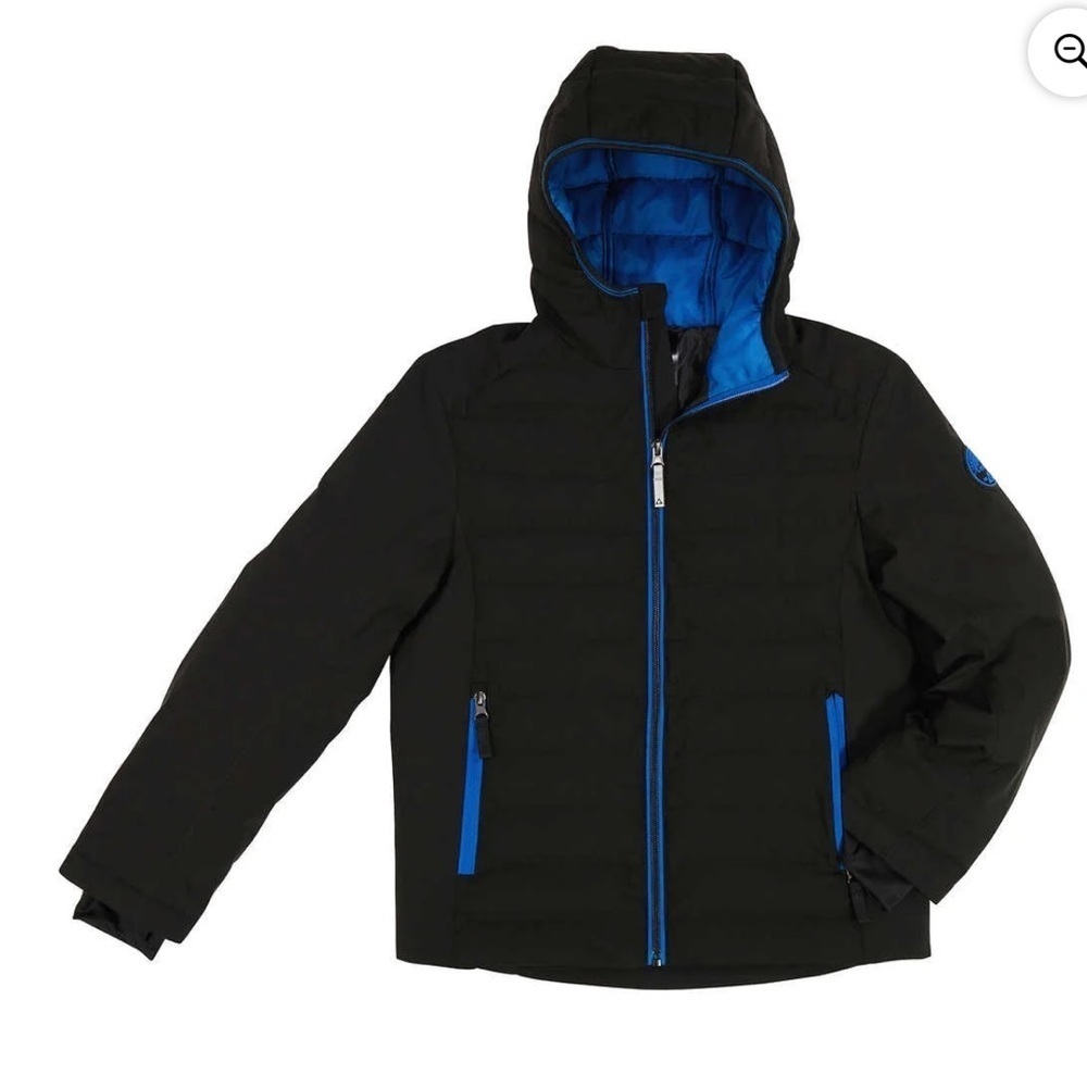 Gerry Youth Boy's Full Zip Polyfill Welded Jacket with Hood Black Size 5/6